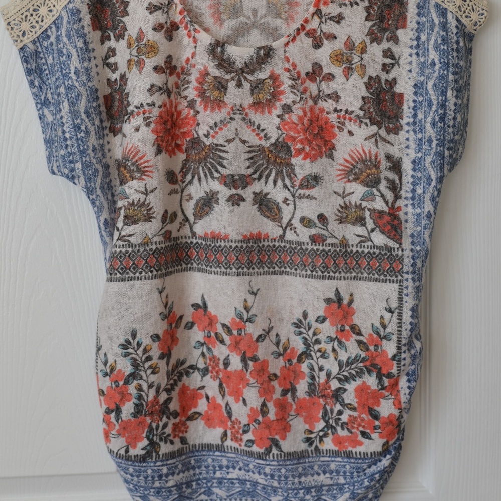 Papermoon Floral Top with Cinched Sides